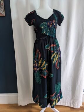 Patrons of Peace Women's Smock Cross Tropical Jumpsuit Medium